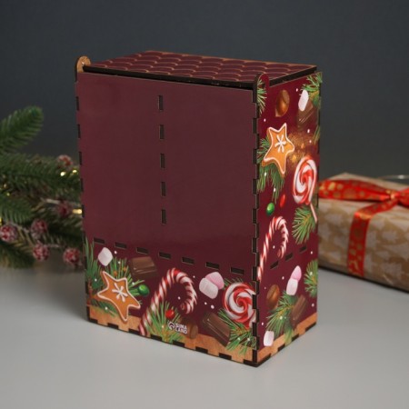 New Year's tea house with a box "Gingerbread house" 20x15x8.5 cm-2