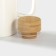 Porcelain sauces containers on a bamboo stand Bellatenero, 3 objects: 2 saucepan 420 ml, stand 17 × 7.2 × 17 cm, white color