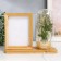 Photo frame wood 9x13 cm with backlight "White roses in the flask" USB 9.5x21x17.5 cm