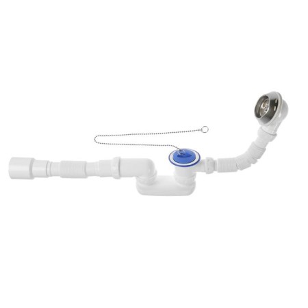 Siphon for the bathtub Unicorn S12, 1 1/2 "x40 mm, flat with corrugated triber 40x40x50 mm