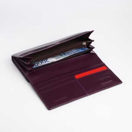 Women's wallet on magnet, purple color-4