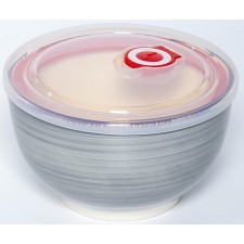 Saladnik with a lid of Elrington “Airgraph. Light graphite ”, 750 ml, d = 14 cm
