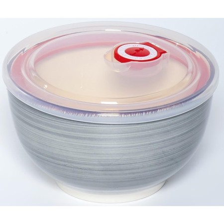 Saladnik with a lid of Elrington “Airgraph. Light graphite ”, 750 ml, d = 14 cm