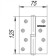 Removable loop 413-5 125x75x2.5 pn left, left, pearly nickel color