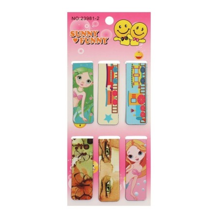 Set of magnetic bookmarks, 6 pieces, mix-1