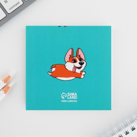 Gift set: notebook coloring and wax crayons "Corgi"-7