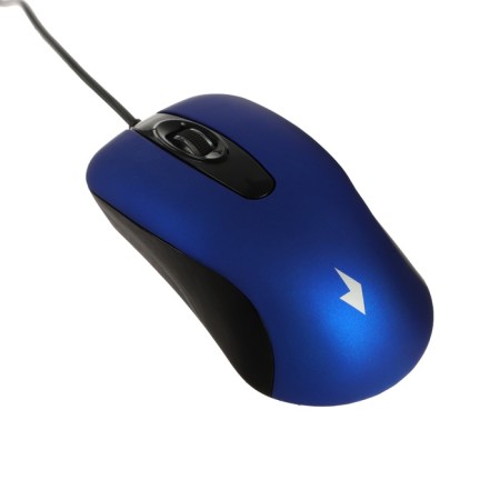 Mouse Gembird Mop-400, wired, optical, silent, 1000 dpi, USB, black and blue