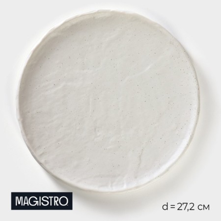 Porcelain dish for feeding Magistro Slate, D = 27.2 cm, white color