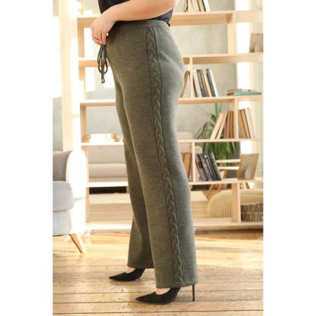 Women's pants, size 56, khaki color-6
