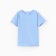 Baby T -shirt with a lowered shoulder, blue color, height 128 cm