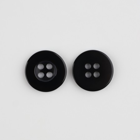 Button 4 punctures, d = 15 mm, black color-1