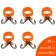 Airline elastic bands, set 10 pcs., 60 cm, d = 8 mm, metal hooks