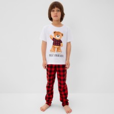 Новый год. Пижама детская KAFTAN Best friends размер 30 (98-104 см)