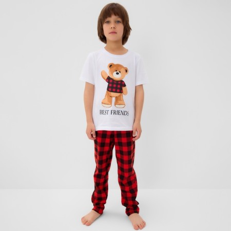 New Year. Pajama Children's Kaftan Best Friends size 30 (98-104 cm)