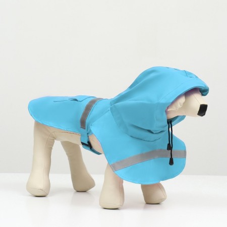 Dog raincoat, size XS (DS 15-20, OG 17-22, Osh 13-17 cm), blue-2