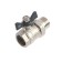 Ballic Aqualink, PN 50 tap, internal/outer thread 1 ", drive, straight, butterfly, nickelir