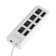 USB Luazon USB, 4 ports with individual white circuit breakers