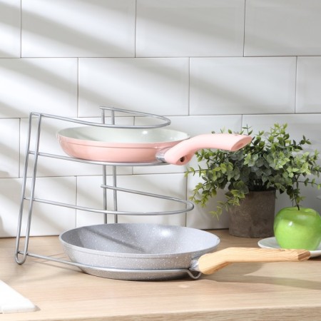 Storage for storage of pans, 4-tier, 28 × 23 × 22 cm, color chromium-1