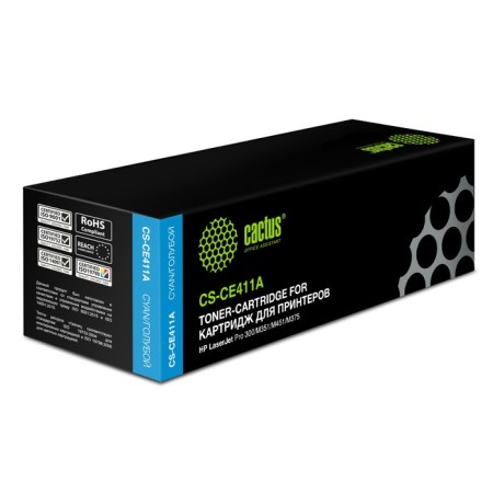 CACTUS CS-CS-CS-CS-CS-CS-CS-CS-CE411A, for HP LJ Pro 300/M351/M451/M375, 2600 pages, Blue color-1