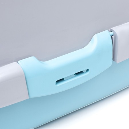 Domik toilet for cats closed with a door 43*32*33 cm, turquoise-gray-8