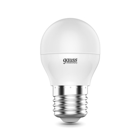 LED LED ELEMENTARY 6W ball 3000K TEPP. Bel. E27 420lm Gauss 53216-1
