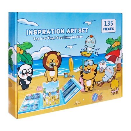 Set for drawing animals blue-14
