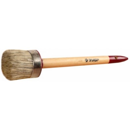 Round bison 01501-25, light bristles, wooden pen, No. 4, 25mm