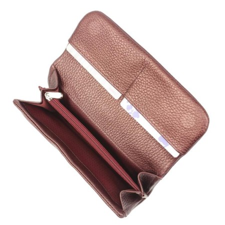 N/k wallet, valve, pockets 4, department/coins 1, departments 2, color Bordeaux metallic-2