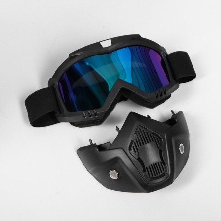 Mask glasses for motor vehicles, collapsible, chameleon glass, black-6