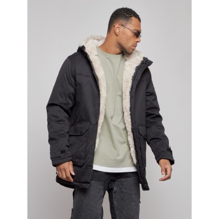 Winter male park, size 56, black color-5
