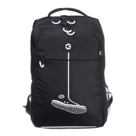 School backpack, 39 x 26 x 19 cm, Grizzly, ergonomic back, laptop department, black-2