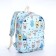 School backpack from textiles on a zipper, 3 pockets, pencil case, blue color