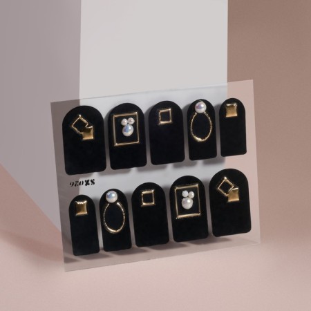 Nail stickers "style", golden color