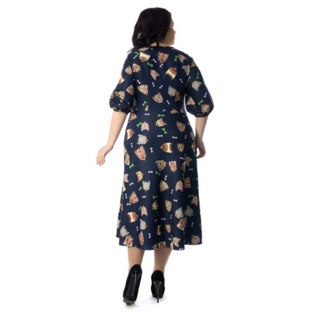 Women's dress, size 54, blue color-1