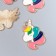 Decor for creativity metal, enamel "Unicorn with a rainbow mane" 3x2 cm