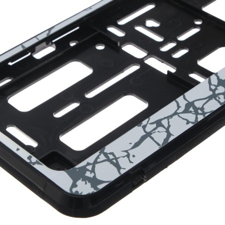 Frame for a car number, book, white marble-2