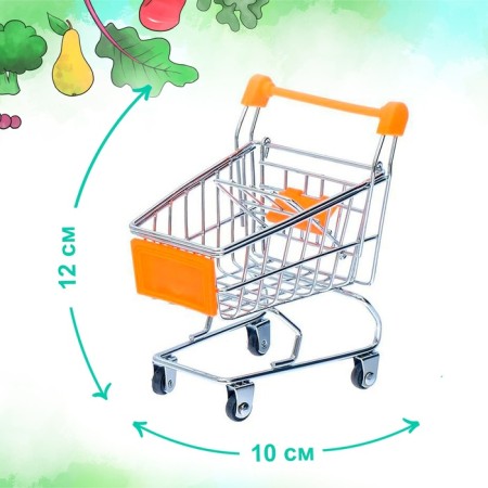 Set for purchases "Mini-store" with a basket and a cart-1