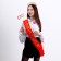 Carnival set "Graduate", 3 subjects: Red tape + pin, rim, photo banking