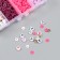 Beads in the box "Pink" thread 0.8 mm 5 m 12x8.4x2.2 cm