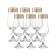 Set of glasses for champagne STERNA, decor "Panto Platinum, Gold Gather", 180 cm x 6 pcs.