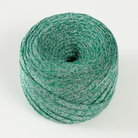Knitted yarn "Ribbon" with Lurers 85m/170 ± 5 g (nephritis, lurex: silver)-1