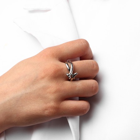 Ring Metal "Trend" nail, color silver, dimensionless-3