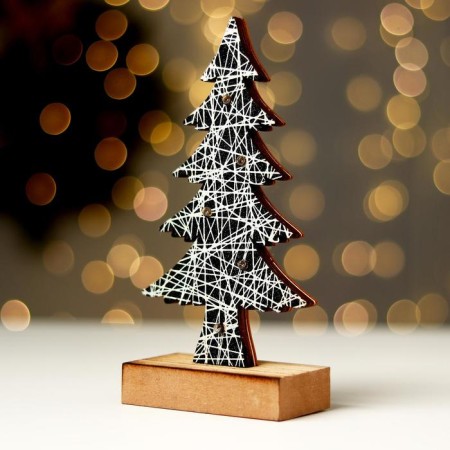 New Year's decor with backlight "New Year's spruce" 9 × 5 × 19 cm, green