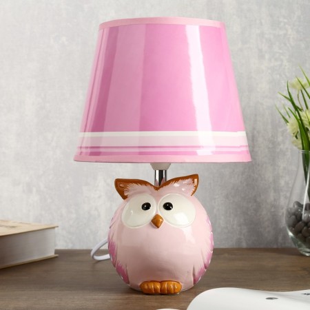 Lamp children's ceramics "Pink bird" 1x40W E14 20x20x30 cm Risalux