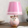 Lamp children's ceramics "Pink bird" 1x40W E14 20x20x30 cm Risalux