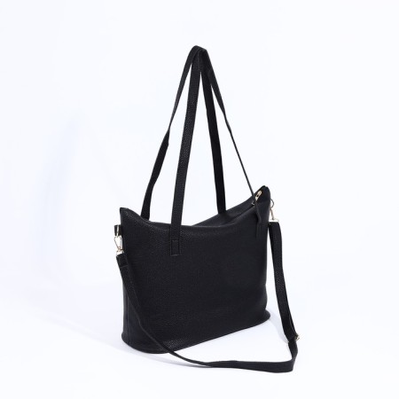 Bag Female Tout with zipper, black color-1