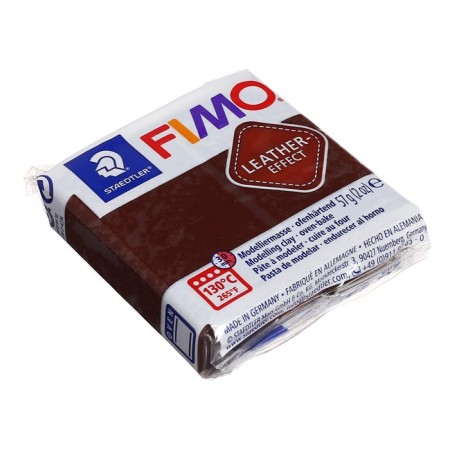 Plastic - polymer clay, 57 g, Leather -Effect (with skin effect), nut-3