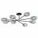 Ceiling EVOLUCE lamp. Sle155512-08. Gloa. 8x40 watts, E14, 84x84x22 cm, black color, chrome