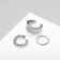 Earrings "Kuffs" Cuffs, set 3 pcs., Silver color