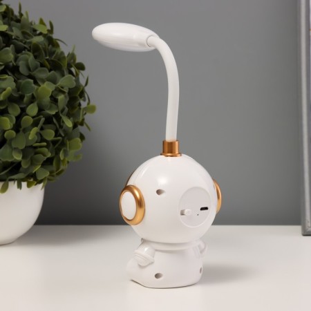 Nightlight "Comonaut" LED 3W USB battery is a white-gold 8x7x20 cm-3